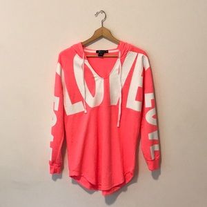 NWOT Pink Drop Sleeve Athleisure Hoodie